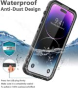 iPhone 14 Pro Waterproof Case, Shockproof Dustproof Phone Case with Screen Protector, Full Body Protective Phone Case for iPhone 14 Pro		