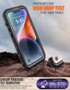 iPhone 14 Waterproof Case, Shockproof Dustproof Phone Case for iPhone 14 with Screen Protector, Full Body Protective Cover for iPhone 14 6.1''