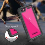 Waterproof Case for iPod 5 iPod 6 iPod 7 Meritcase Waterproof Shockproof Dirtproof Snowproof Case Cover with Kickstand for Apple iPod Touch 5th/6th/7th Generation for Snorkeling Swimming Diving Pink 