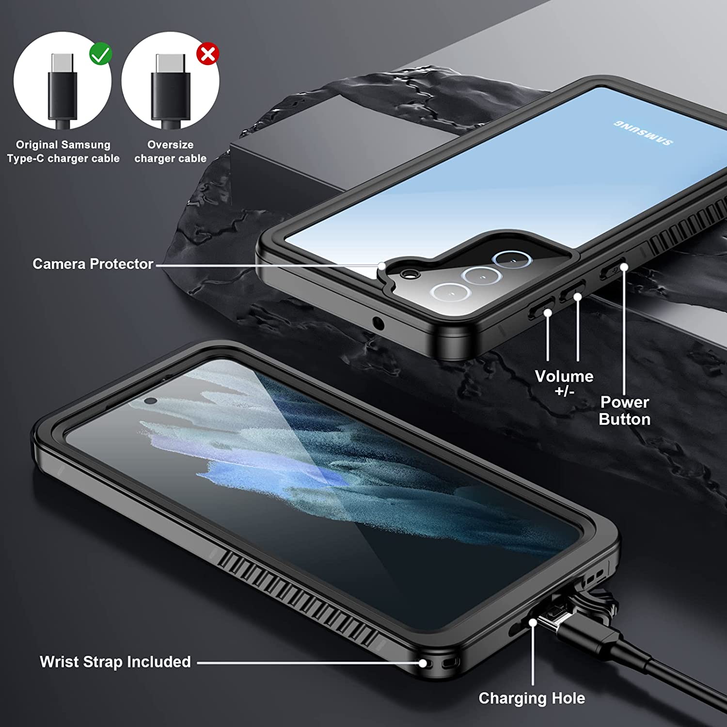 meritcase-Galaxy S21 FE Waterproof case