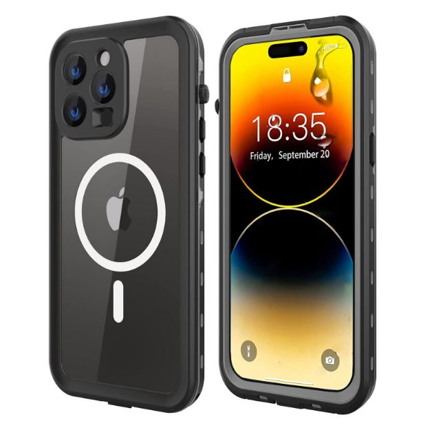 iPhone 14 Pro Waterproof Case, Shockproof Dustproof Phone Case with Screen Protector, Full Body Protective Phone Case for iPhone 14 Pro	