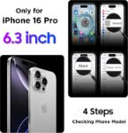 iPhone 16 Pro Case Waterproof, Built-in Screen & Camera Protector IP68 Underwater Full Body 16FT Military Dropproof Shockproof Phone Case 6.3"-Black/Clear