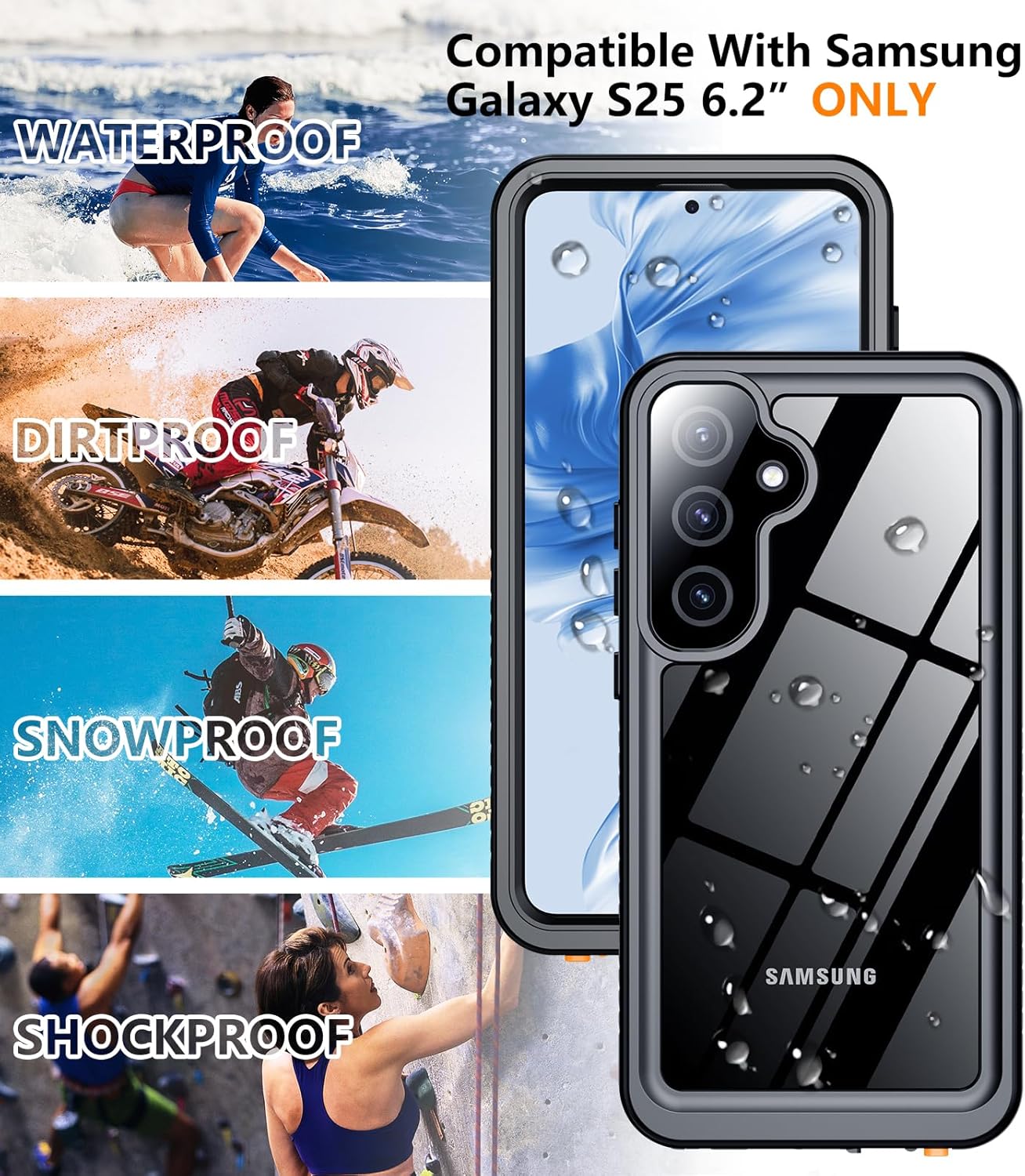 meritcaseSamsung Galaxy S25 Case Waterproof
